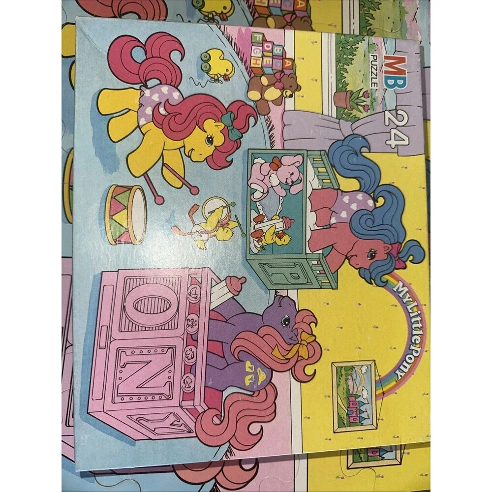 Vintage My Little Pony Baby Puzzle 24 Pcs 1990 Hasbro Collectible MLP complete